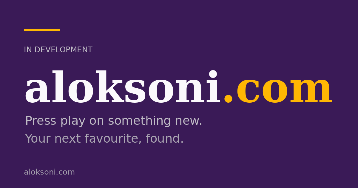 Link preview image for aloksoni.com